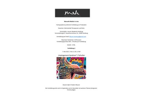 Manuelle Medizin in vivo